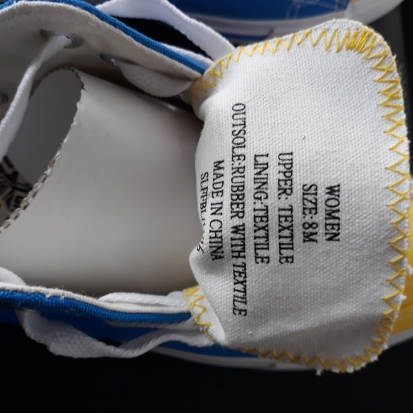 💙💛 Blue & Yellow low top Sneakers - Picture 7 of 8